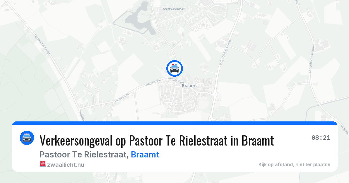 Verkeersongeval op Pastoor Te Rielestraat in Braamt — 10 jul 2026