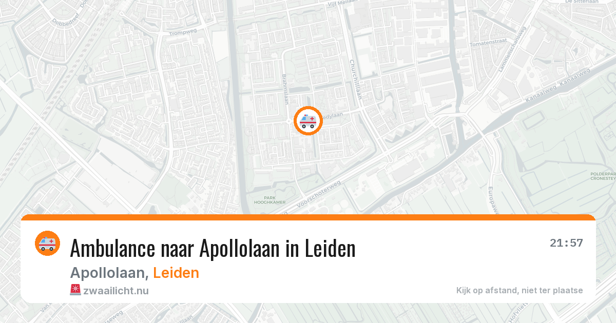 Ambulance naar Apollolaan in Leiden — 14 jul 2026