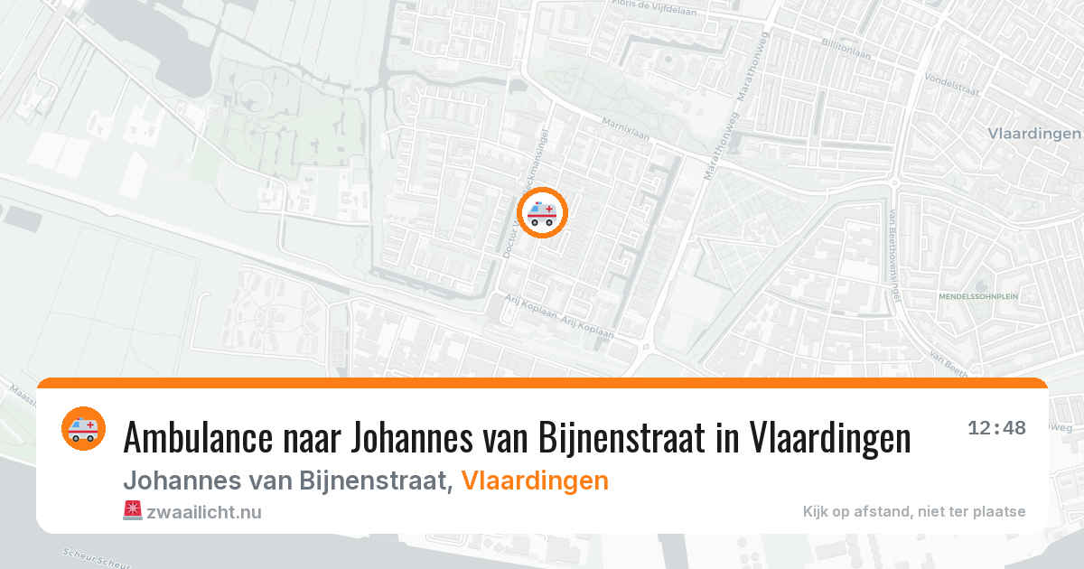 Ambulance naar Johannes van Bijnenstraat in Vlaardingen — 19 mrt 2026