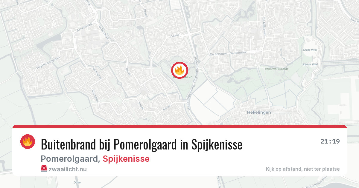 Buitenbrand bij Pomerolgaard in Spijkenisse — 21 jul 2026