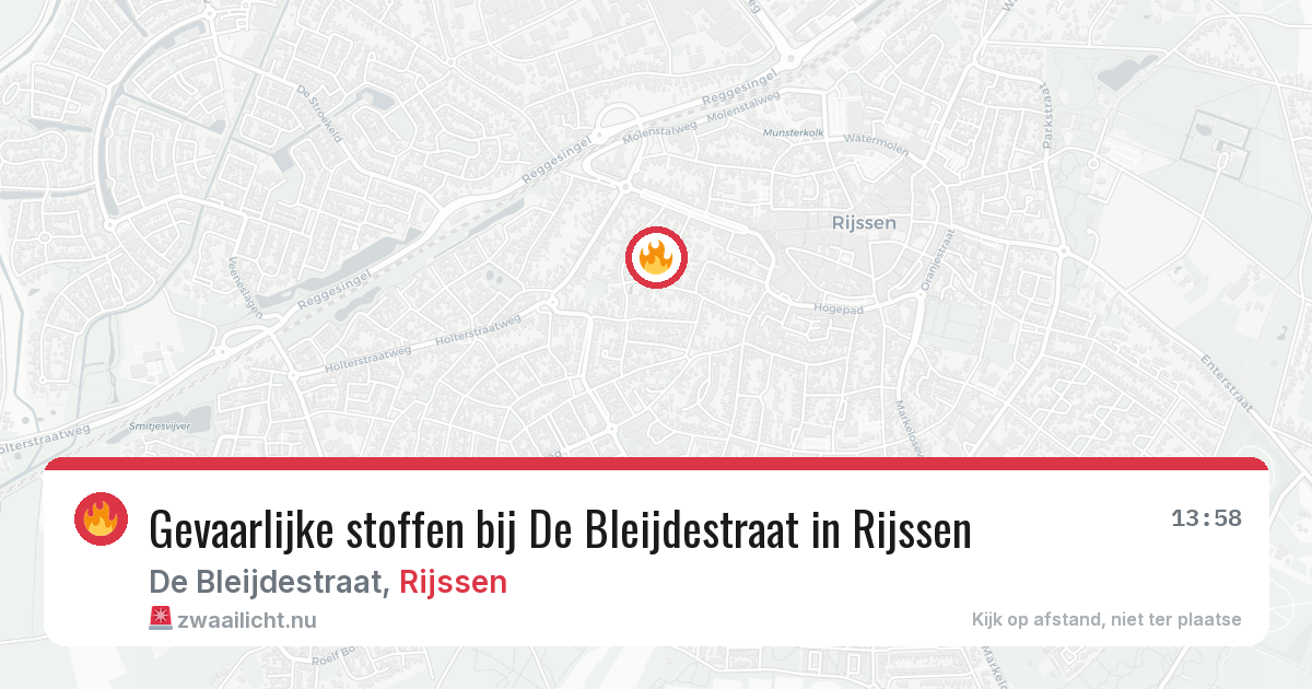 Gevaarlijke stoffen bij De Bleijdestraat in Rijssen — 27 mei 2026