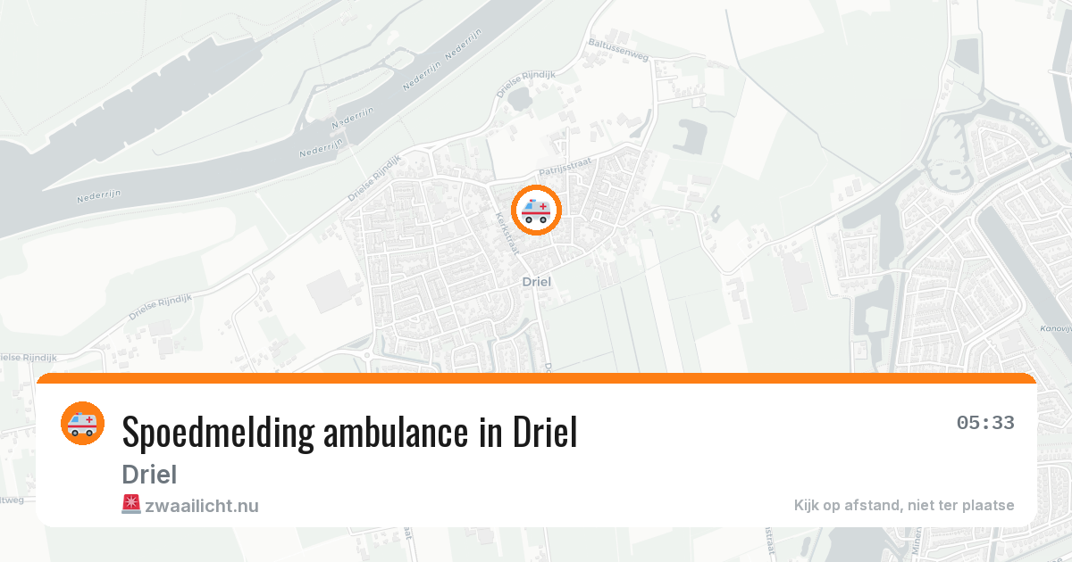 Spoedmelding ambulance in Driel — 9 jul 2026