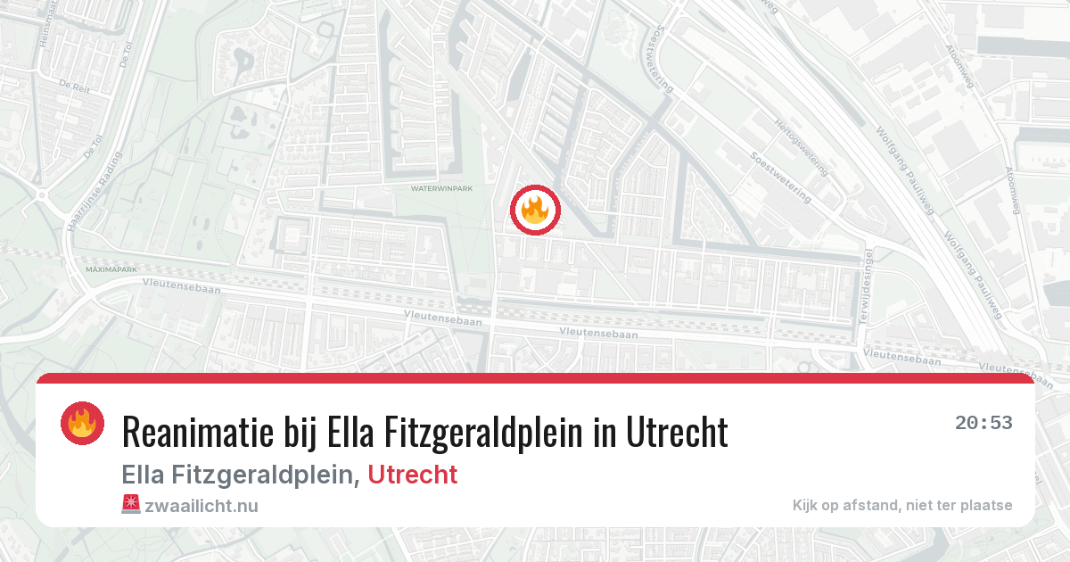 Reanimatie bij Ella Fitzgeraldplein in Utrecht — 10 jul 2026
