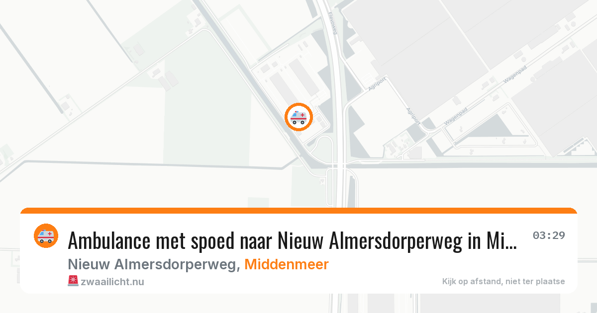 Ambulance met spoed naar Nieuw Almersdorperweg in Middenmeer — 27 apr 2026