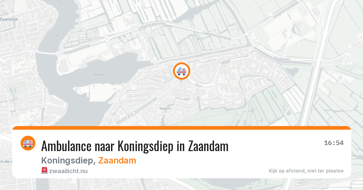 Ambulance naar Koningsdiep in Zaandam — 20 apr 2026
