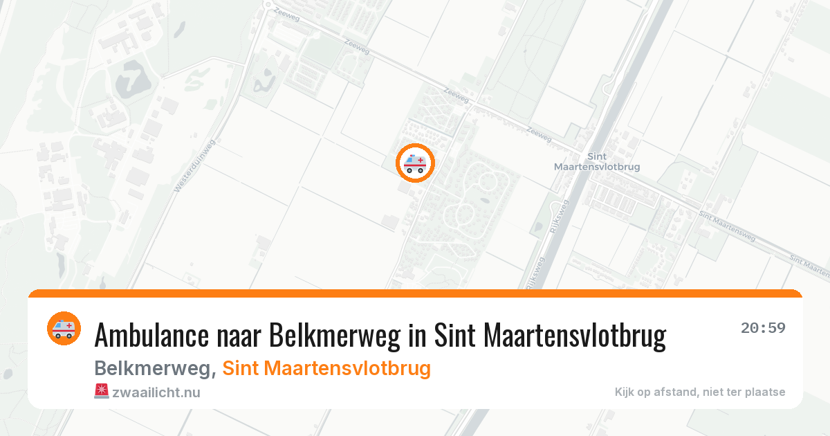 Ambulance naar Belkmerweg in Sint Maartensvlotbrug — 31 mei 2026