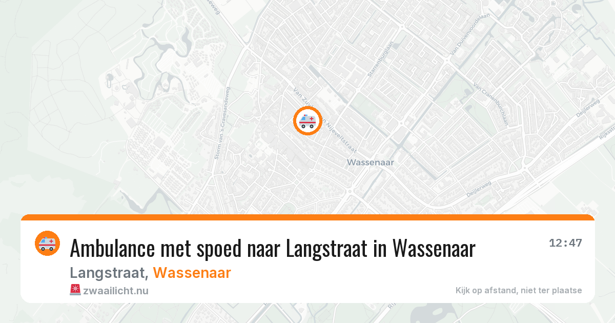Ambulance met spoed naar Langstraat in Wassenaar — 25 mrt 2026