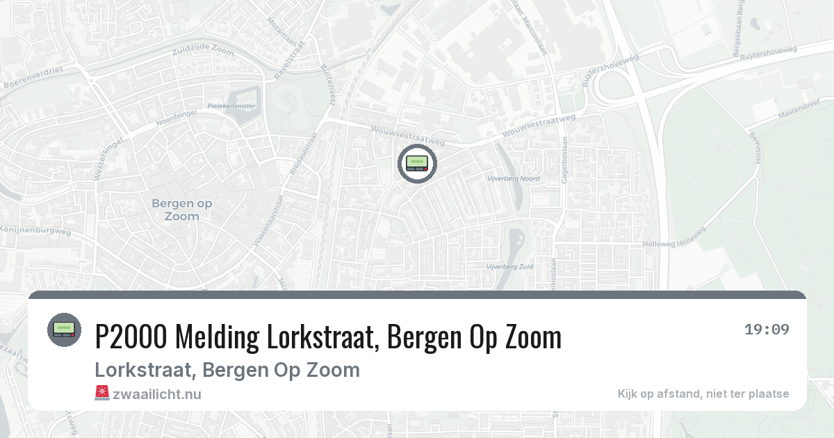 P2000 Melding Lorkstraat, Bergen Op Zoom — 12 jul 2026