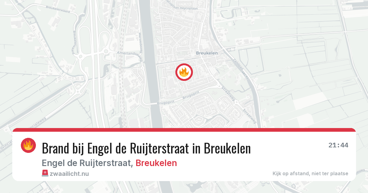 Brand bij Engel de Ruijterstraat in Breukelen — 11 jul 2026