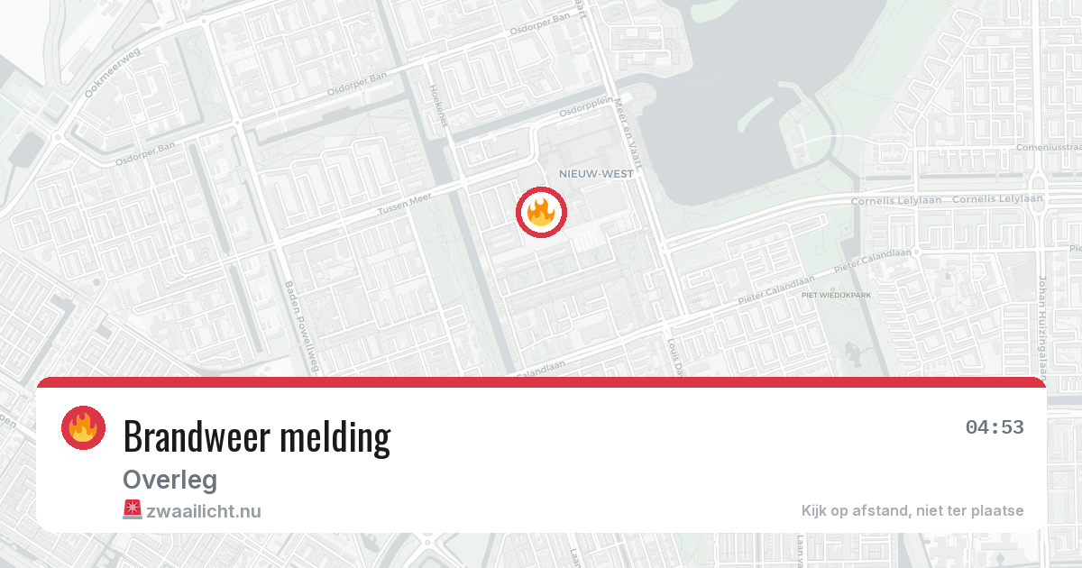 Brandweer melding — 21 jun 2026