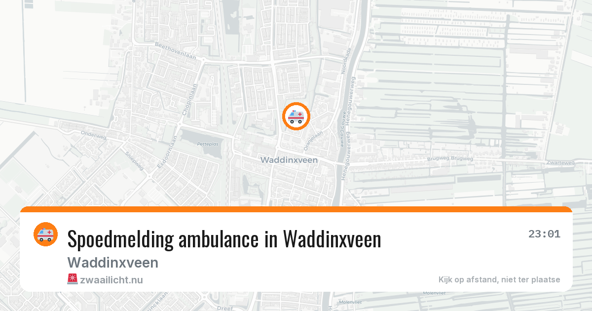 Spoedmelding ambulance in Waddinxveen — 1 apr 2026