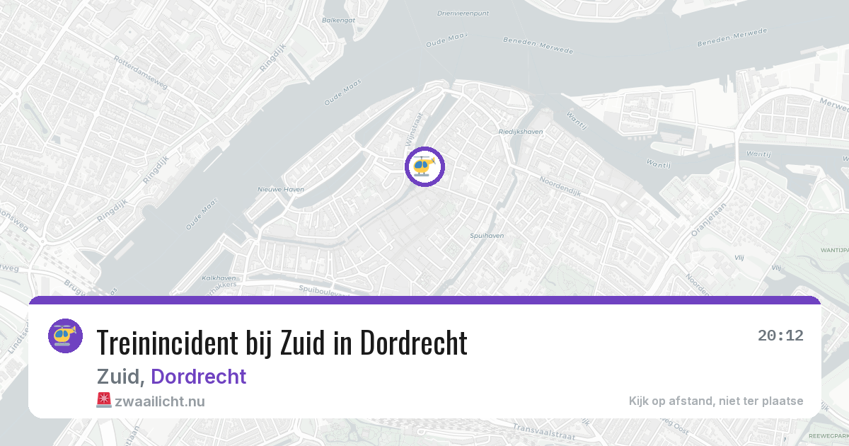 Treinincident bij Zuid in Dordrecht — 18 jul 2026