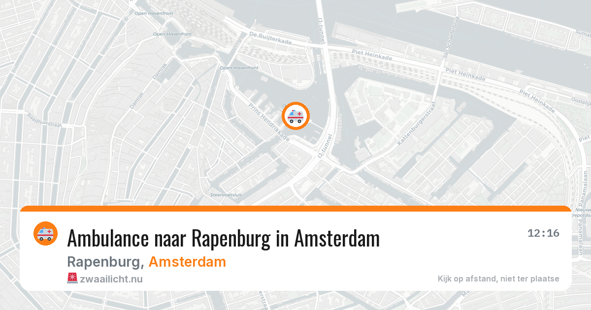 Ambulance naar Rapenburg in Amsterdam — 2 jun 2026