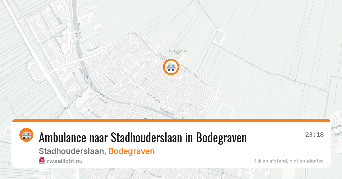 Ambulance naar Stadhouderslaan in Bodegraven — 19 jul 2026
