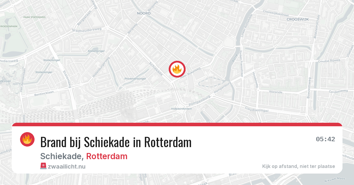 Brand bij Schiekade in Rotterdam — 24 jul 2026