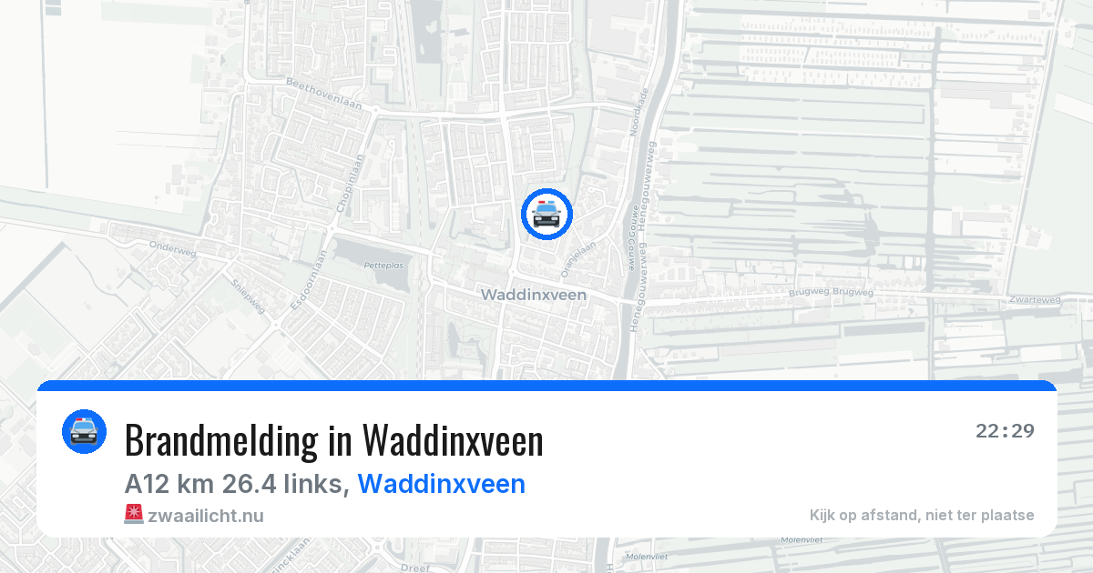 Brandmelding in Waddinxveen — 13 jul 2026