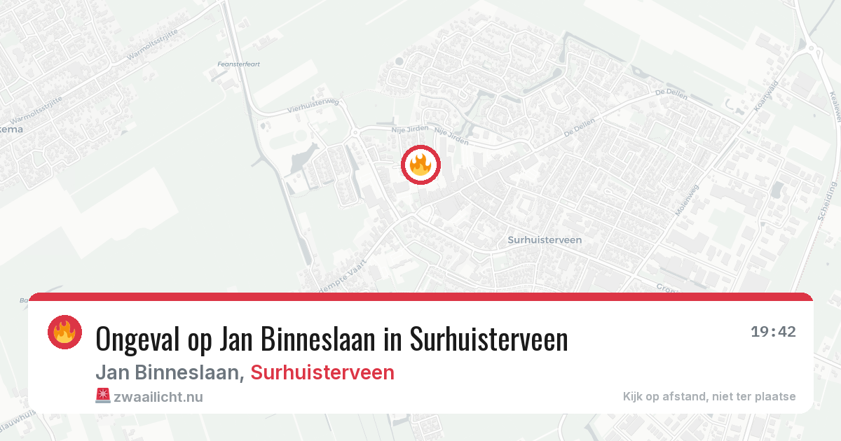 Ongeval op Jan Binneslaan in Surhuisterveen — 21 jul 2026