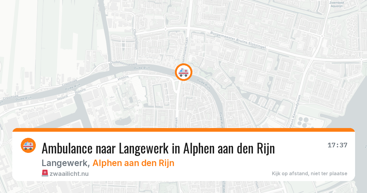 Ambulance naar Langewerk in Alphen aan den Rijn — 10 jul 2026