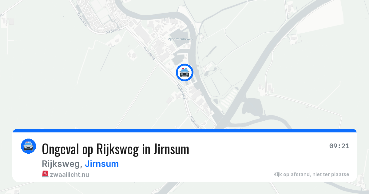 Ongeval op Rijksweg in Jirnsum — 20 jul 2026
