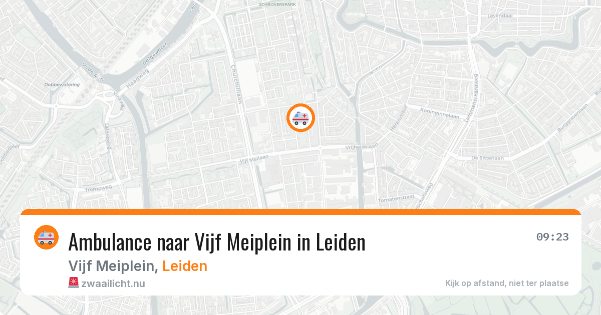 Ambulance naar Vijf Meiplein in Leiden — 7 mei 2026