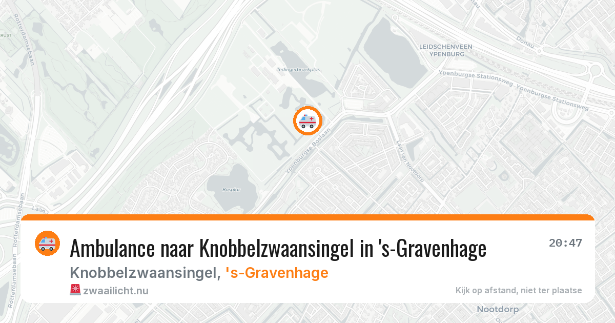 Ambulance naar Knobbelzwaansingel in 's-Gravenhage — 30 mrt 2026