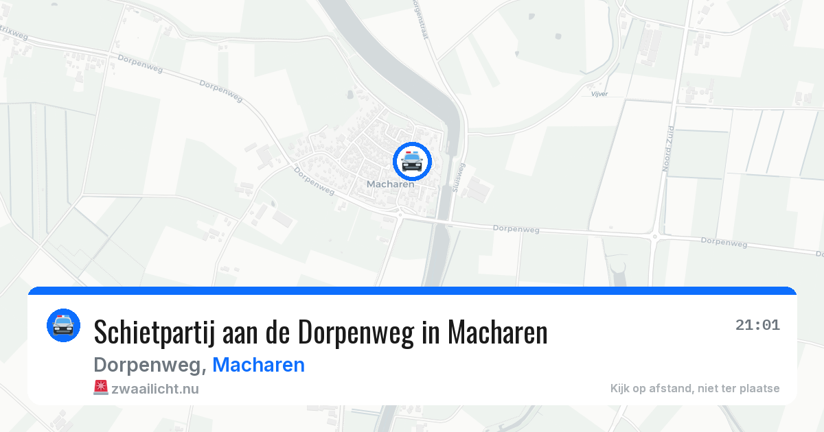 Schietpartij aan de Dorpenweg in Macharen — 21 mei 2026