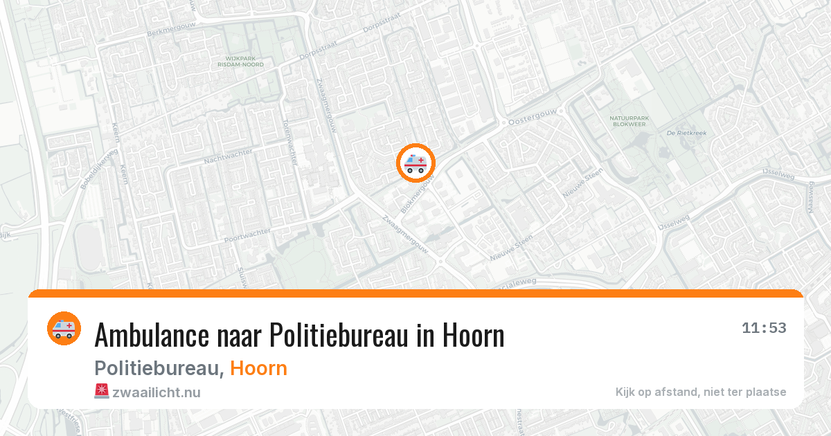 Ambulance naar Politiebureau in Hoorn — 14 apr 2026