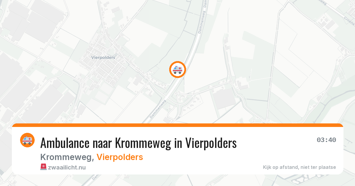 Ambulance naar Krommeweg in Vierpolders — 24 mei 2026