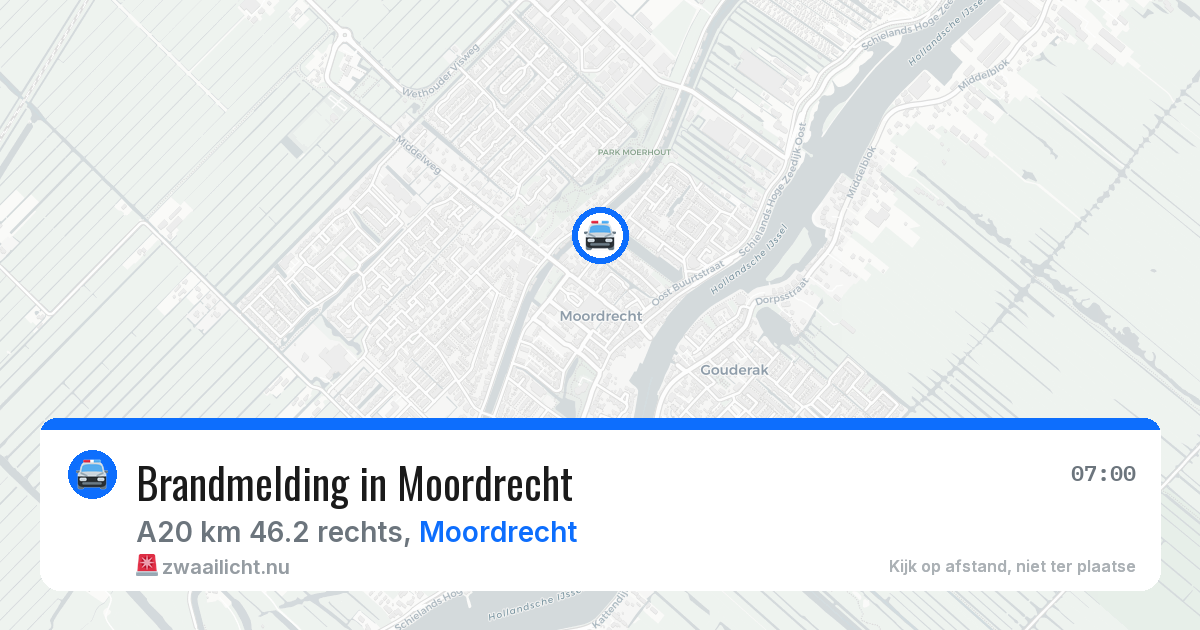 Brandmelding in Moordrecht — 14 jul 2026