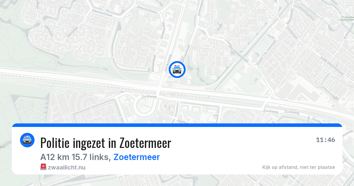 Politie ingezet in Zoetermeer — 17 jan 2026 | 🚨 Zwaailicht.nu
