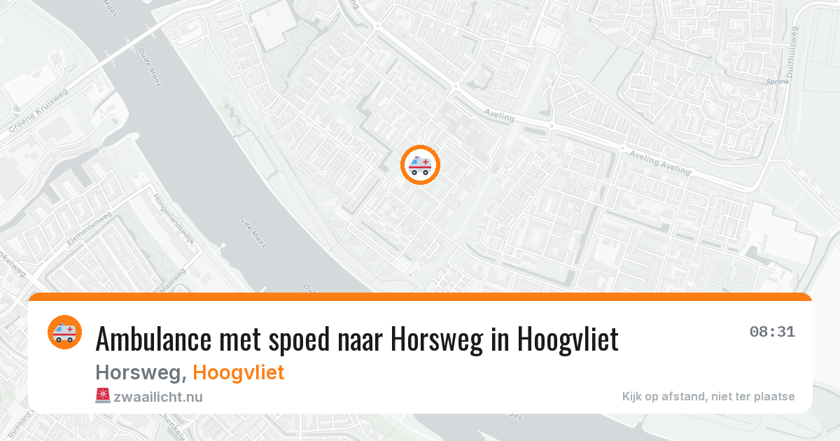 Ambulance met spoed naar Horsweg in Hoogvliet — 26 mrt 2026