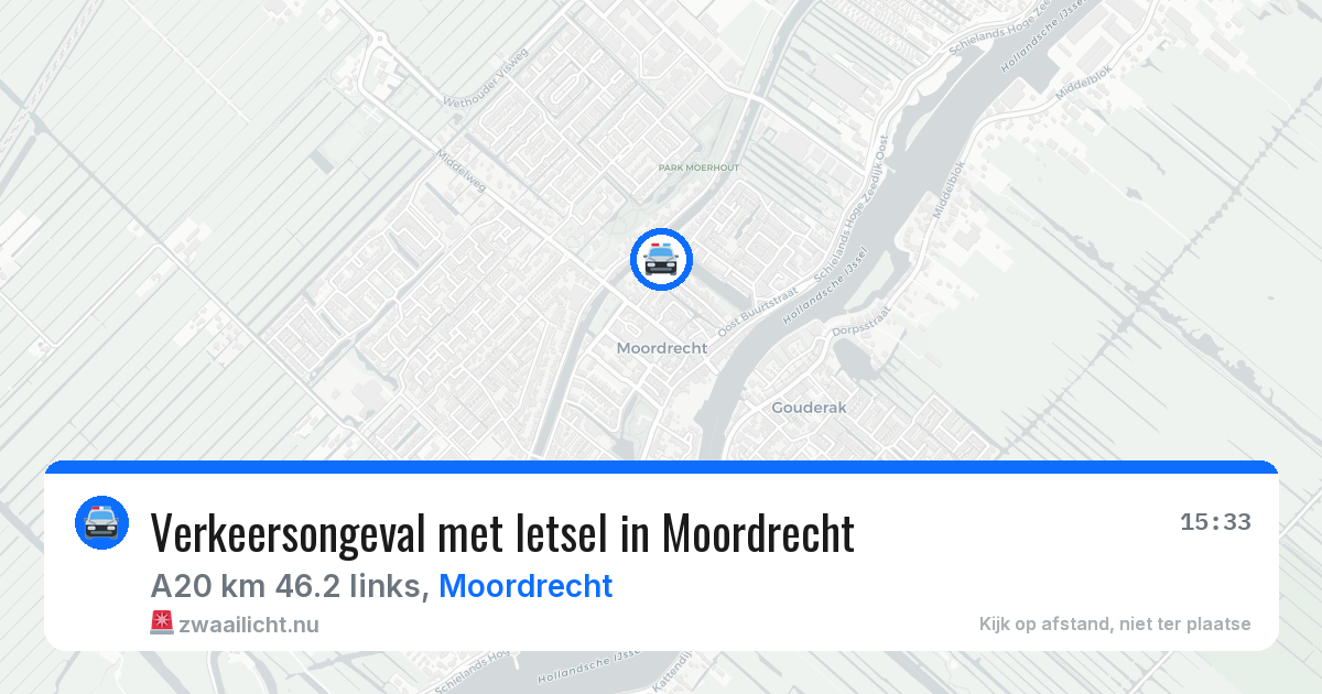Verkeersongeval met letsel in Moordrecht — 7 mei 2026