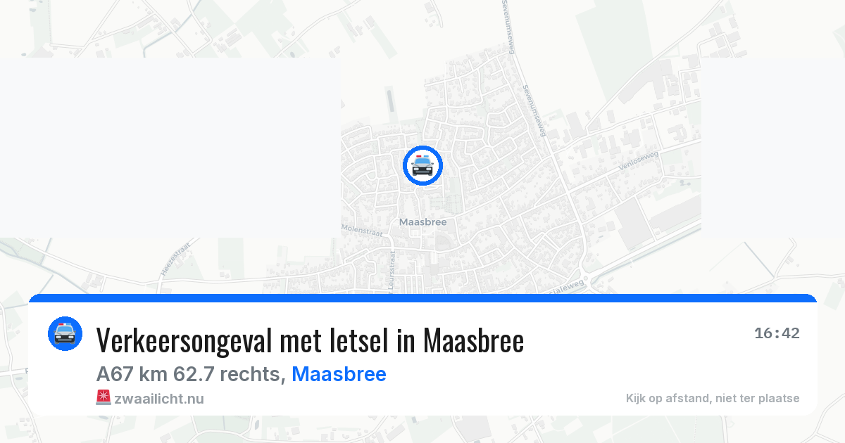 Verkeersongeval met letsel in Maasbree — 4 apr 2026