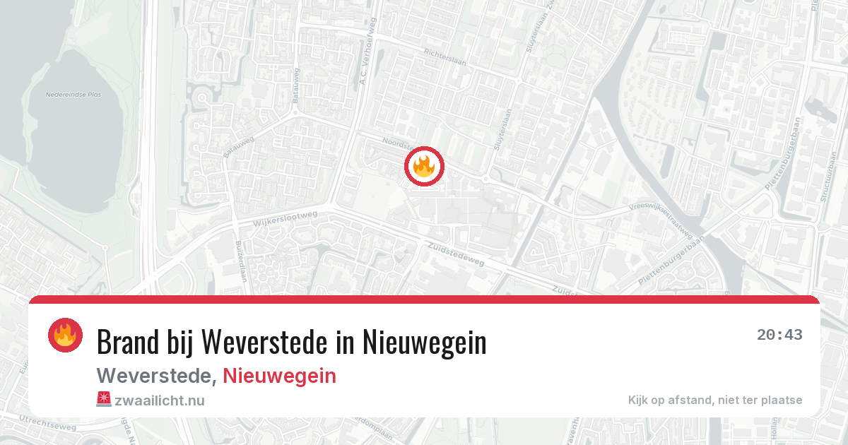 Brand bij Weverstede in Nieuwegein — 12 jul 2026