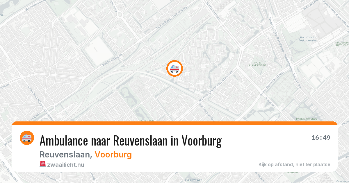 Ambulance naar Reuvenslaan in Voorburg — 15 jul 2026
