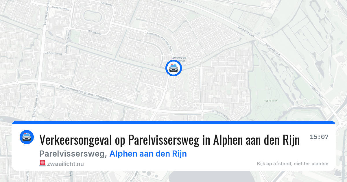 Verkeersongeval op Parelvissersweg in Alphen aan den Rijn — 25 mrt 2026