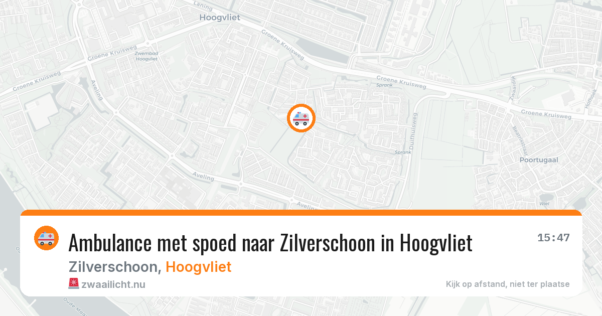 Ambulance met spoed naar Zilverschoon in Hoogvliet — 14 jul 2026