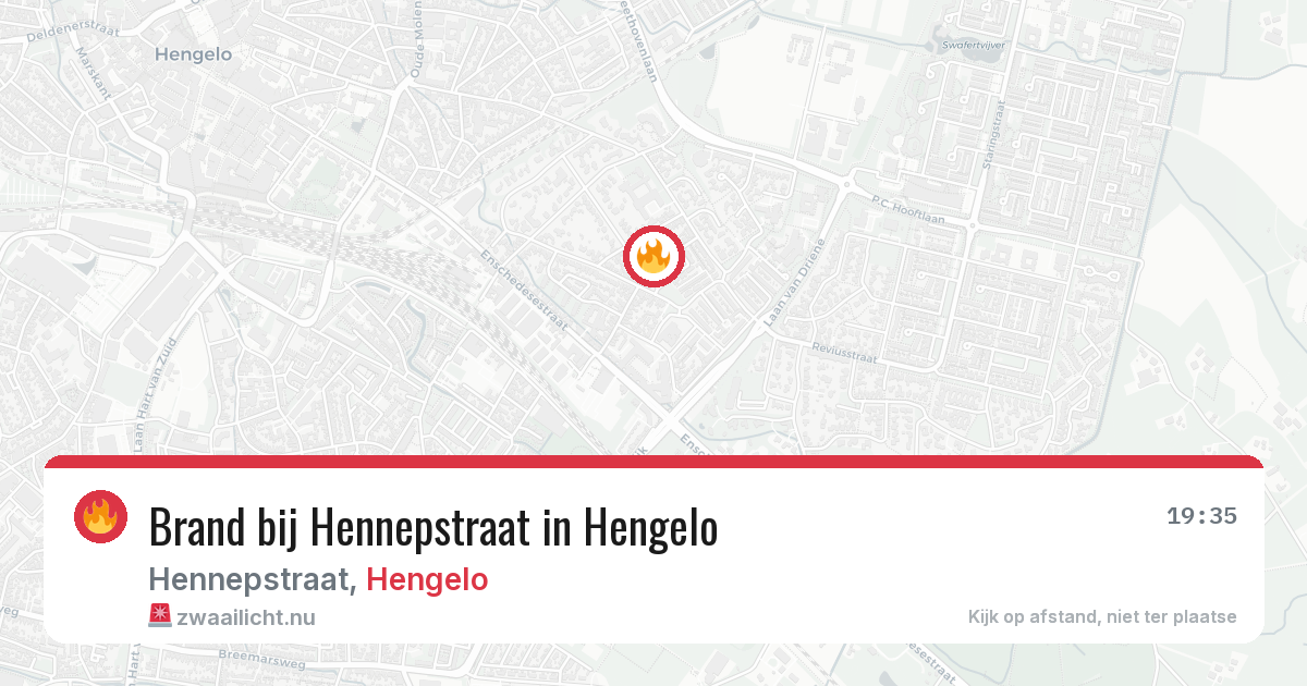 Brand bij Hennepstraat in Hengelo — 20 mrt 2026
