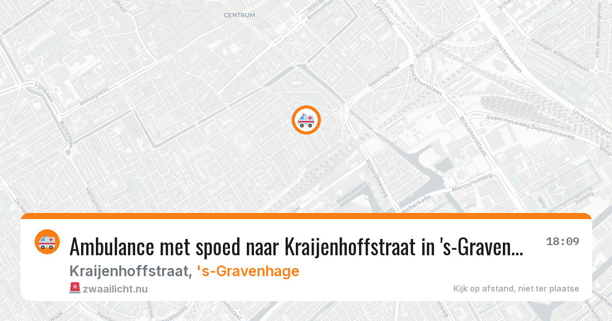 Ambulance met spoed naar Kraijenhoffstraat in 's-Gravenhage — 23 apr 2026