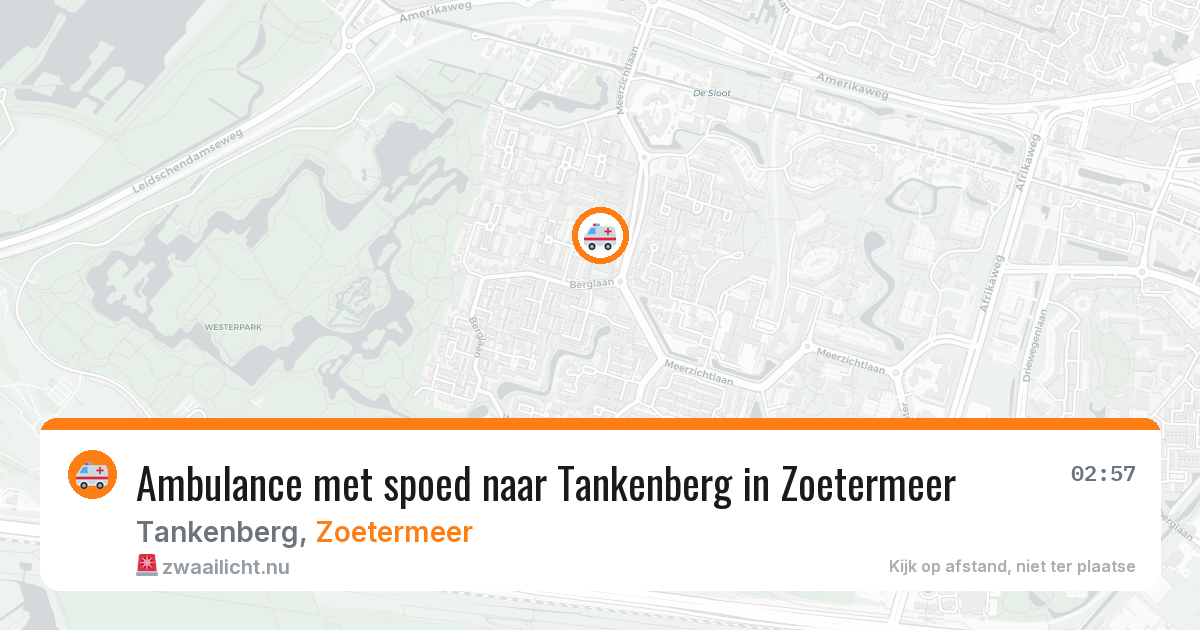 Ambulance met spoed naar Tankenberg in Zoetermeer — 14 jul 2026