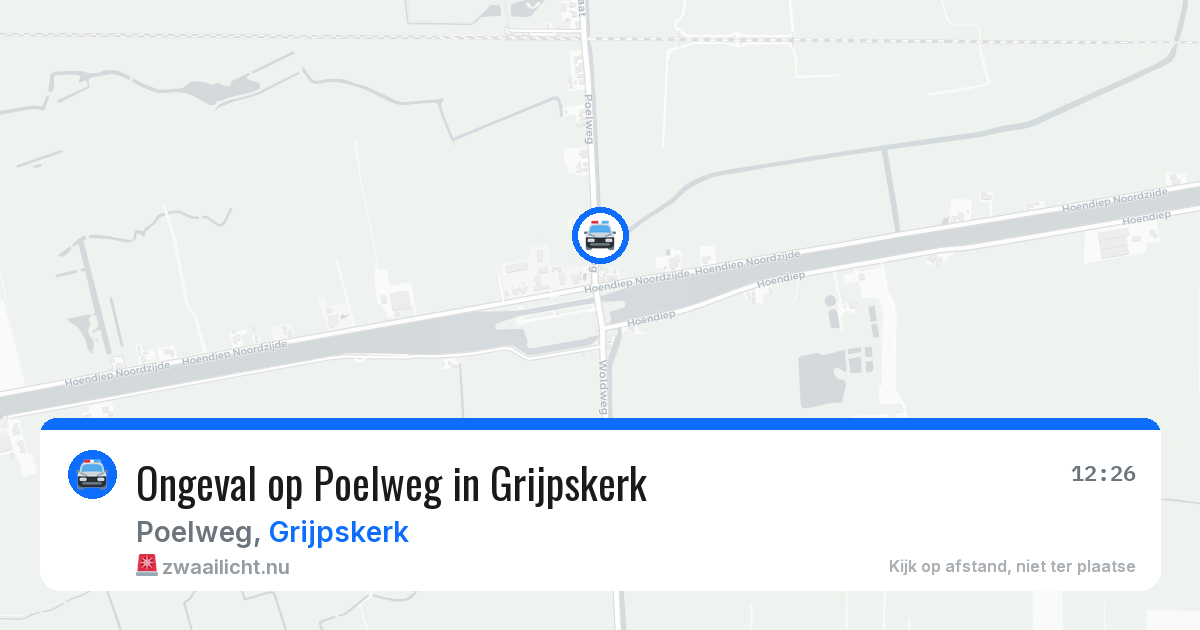 Ongeval op Poelweg in Grijpskerk — 3 apr 2026