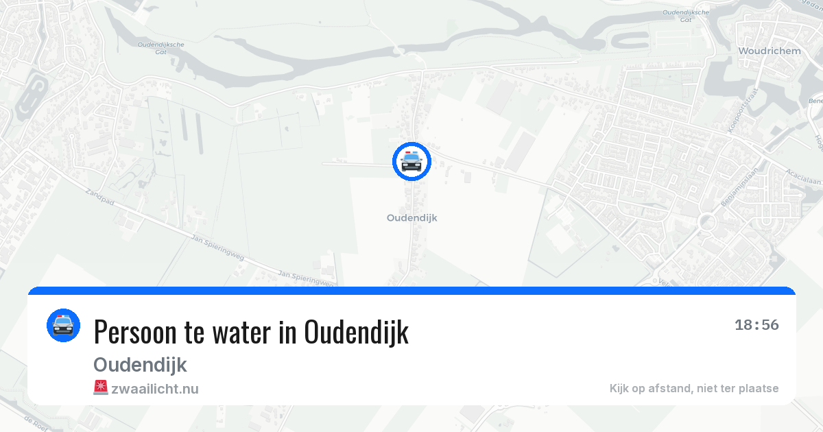 Persoon te water in Oudendijk — 25 mrt 2026