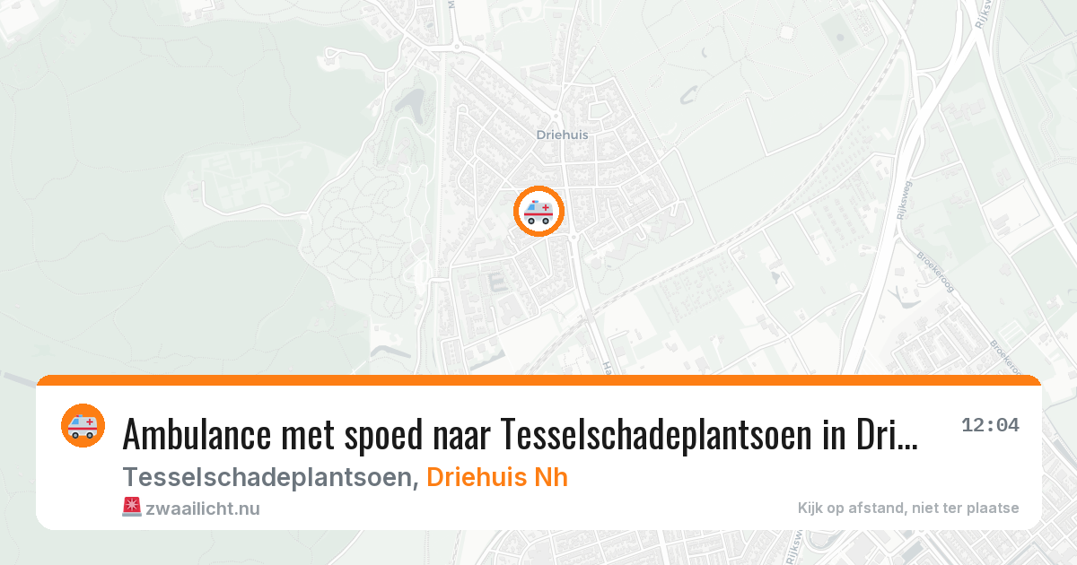 Ambulance met spoed naar Tesselschadeplantsoen in Driehuis Nh — 21 jul 2026