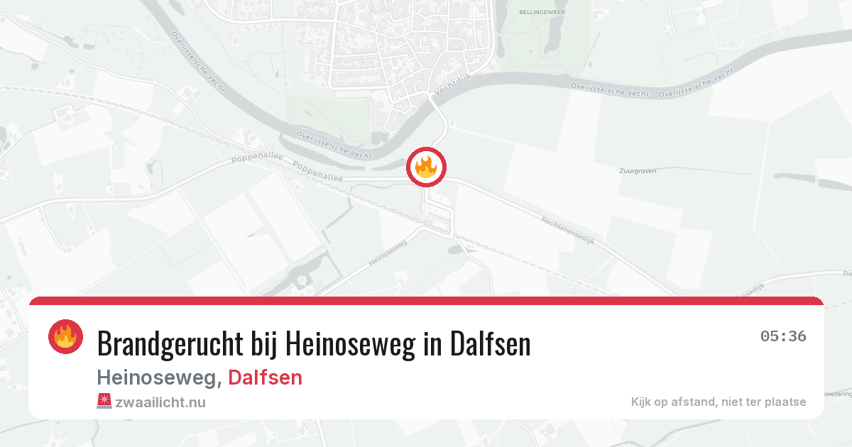 Brandgerucht bij Heinoseweg in Dalfsen — 10 jul 2026