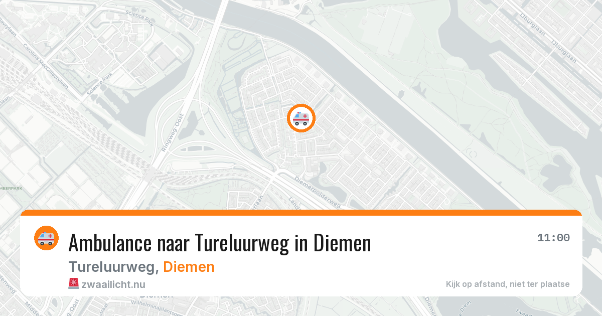 Ambulance naar Tureluurweg in Diemen — 25 apr 2026