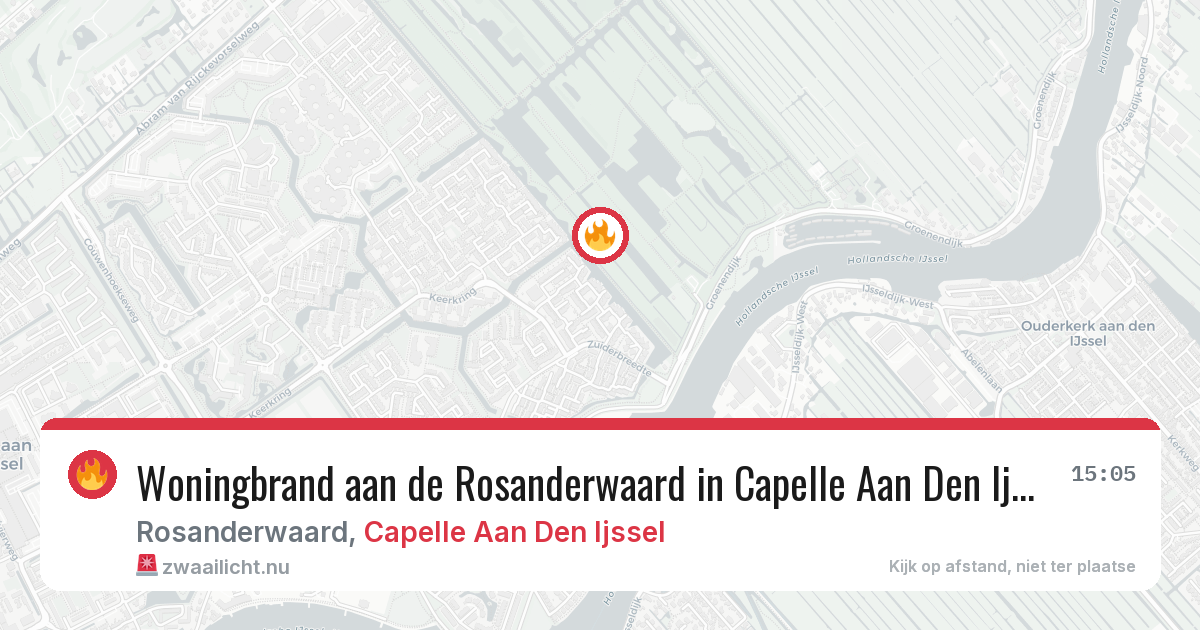 Woningbrand aan de Rosanderwaard in Capelle Aan Den Ijssel — 28 mei 2026
