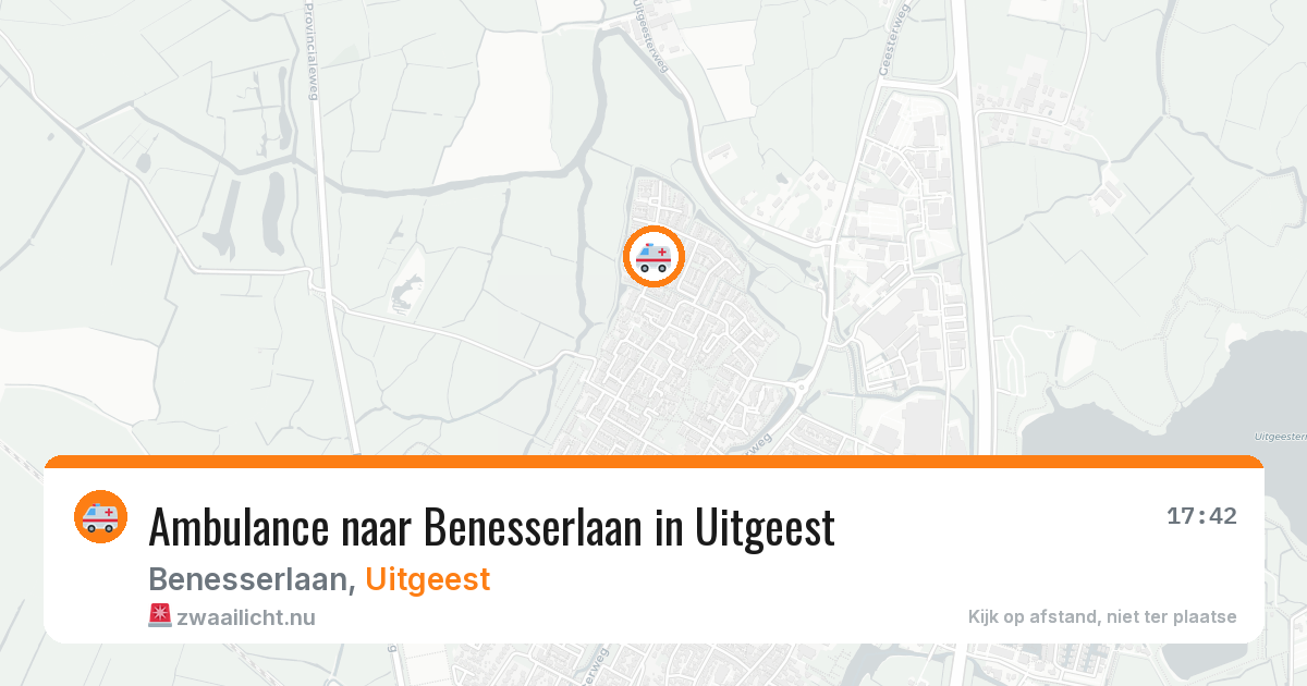 Ambulance naar Benesserlaan in Uitgeest — 19 jul 2026