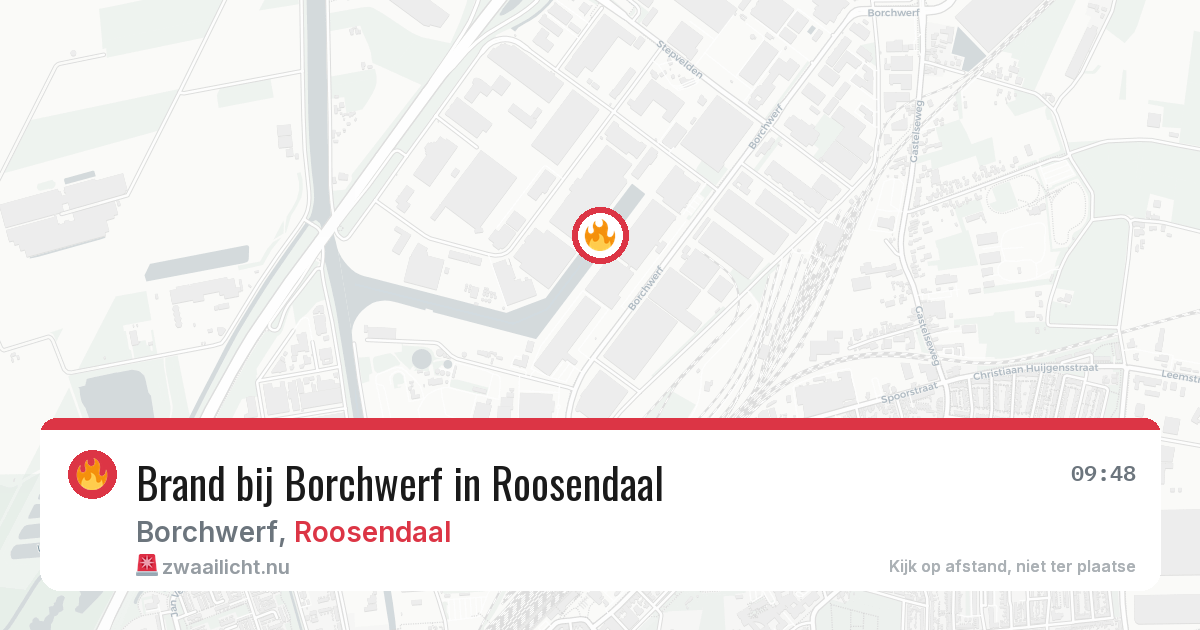 Brand bij Borchwerf in Roosendaal — 6 mei 2026