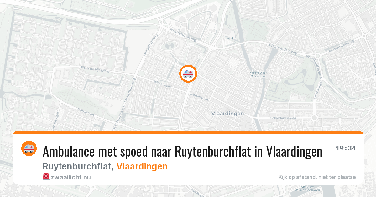 Ambulance met spoed naar Ruytenburchflat in Vlaardingen — 18 jul 2026