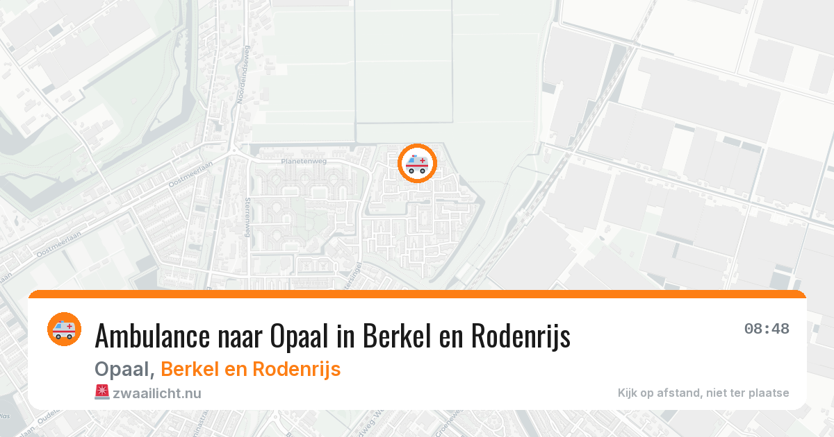 Ambulance naar Opaal in Berkel en Rodenrijs — 25 jul 2026